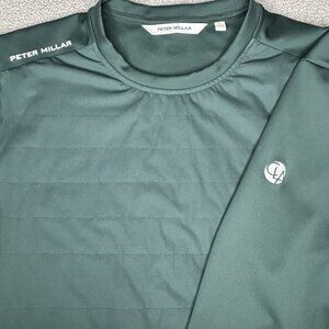 Peter Millar Shirt Mens L Bond Elite Crewneck Golf Windbreaker Pullover CLA Logo